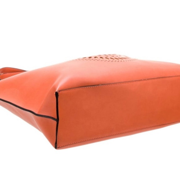 Neiman Marcus Orange Leather Tote Bag - Picture 5 of 12